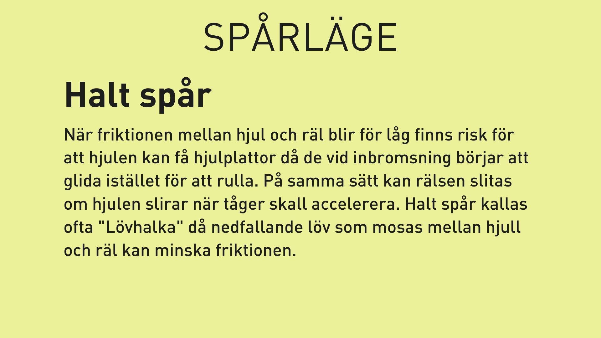 Halt Spår